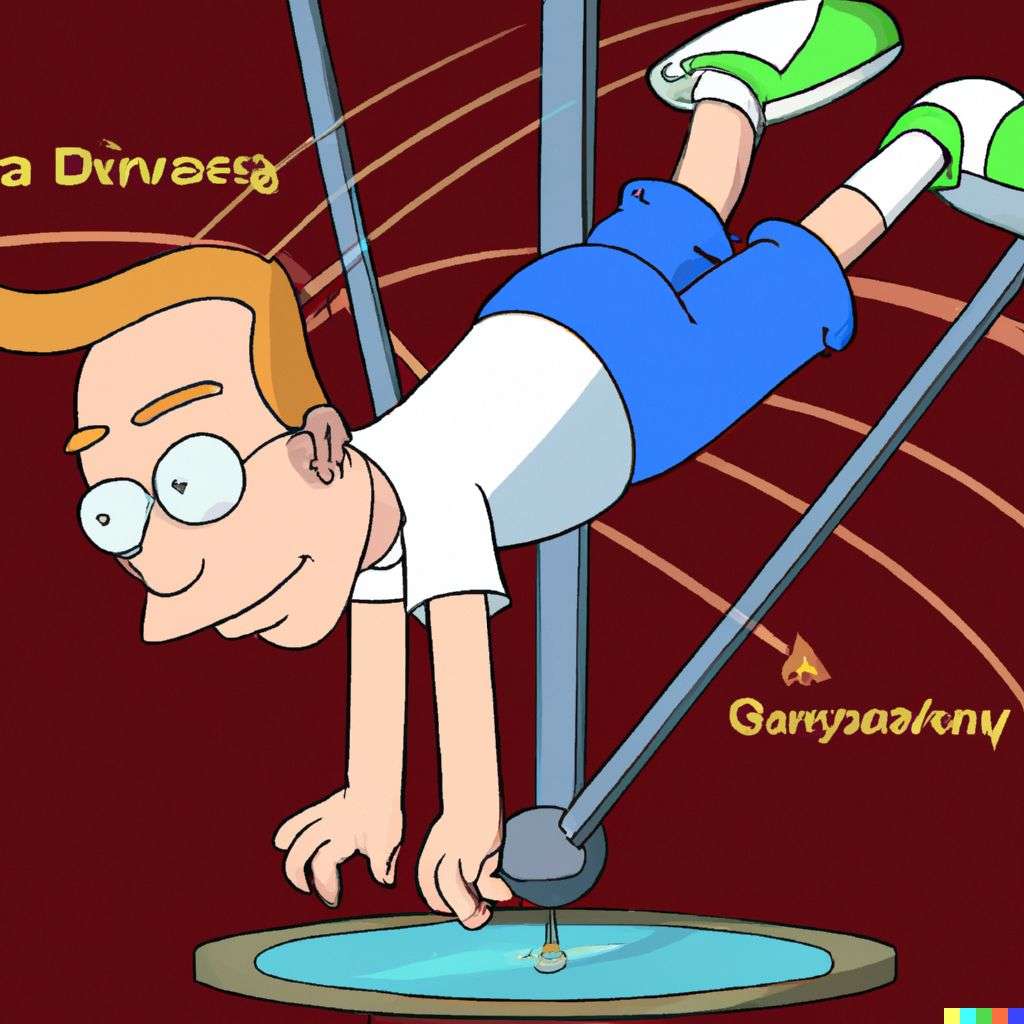 the discovery of gravity, screenshot from American Dad!
